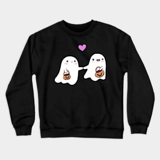 Cute halloween ghost couple in love Crewneck Sweatshirt